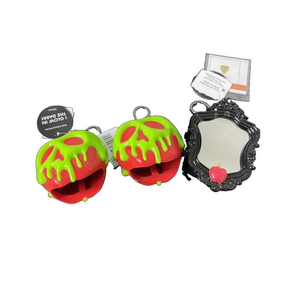 Disney Villains Bath & Body Works Lot Of 3 Sanitizer Holders Apple & Mirror NWT